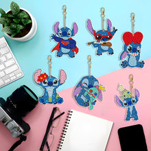 Load image into Gallery viewer, 6PCS Full Drill Keyring Special Shape Double Sided Diamond Art Keychains Pendant
