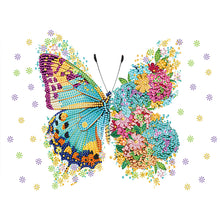 Load image into Gallery viewer, Green Butterfly Transforming Into Flower 40*30CM(Canvas) Partial Special Shaped Drill Diamond Painting
