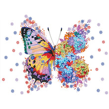 Load image into Gallery viewer, Purple Butterfly That Turns Into A Flower 40*30CM(Canvas) Partial Special Shaped Drill Diamond Painting
