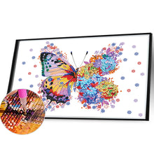 Load image into Gallery viewer, Purple Butterfly That Turns Into A Flower 40*30CM(Canvas) Partial Special Shaped Drill Diamond Painting
