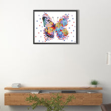 Load image into Gallery viewer, Purple Butterfly That Turns Into A Flower 40*30CM(Canvas) Partial Special Shaped Drill Diamond Painting
