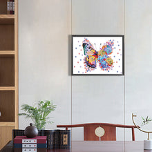 Load image into Gallery viewer, Purple Butterfly That Turns Into A Flower 40*30CM(Canvas) Partial Special Shaped Drill Diamond Painting
