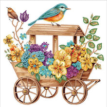 Load image into Gallery viewer, Bird On Flower Cart 30*30CM(Canvas) Partial Special Shaped Drill Diamond Painting
