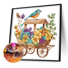 Load image into Gallery viewer, Bird On Flower Cart 30*30CM(Canvas) Partial Special Shaped Drill Diamond Painting
