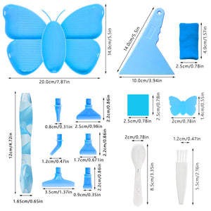 Diamond Painting Pen Accessories Tools Set 20x18x2.2cm (Blue Set)