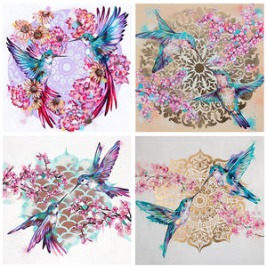 Hummingbird 30*30CM(Canvas) Full Round Drill Diamond Painting