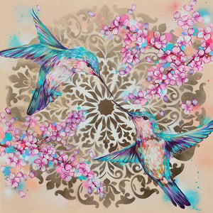 Hummingbird 30*30CM(Canvas) Full Round Drill Diamond Painting