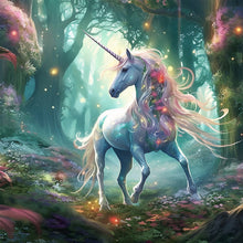 Load image into Gallery viewer, Forest Unicorn 40*40CM(Canvas) Full Round Drill Diamond Painting
