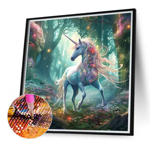 Forest Unicorn 40*40CM(Canvas) Full Round Drill Diamond Painting