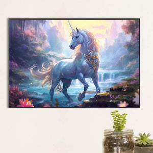 Dream Garden Unicorn 60*40CM(Canvas) Full Round Drill Diamond Painting