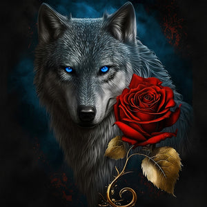 Dark Night Wolf 40*40CM(Canvas) Full Round Drill Diamond Painting