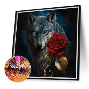 Dark Night Wolf 40*40CM(Canvas) Full Round Drill Diamond Painting