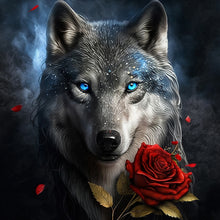 Load image into Gallery viewer, Dark Night Wolf 40*40CM(Canvas) Full Round Drill Diamond Painting
