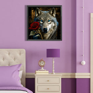 Dark Night Wolf 40*40CM(Canvas) Full Round Drill Diamond Painting