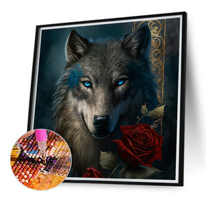 Dark Night Wolf 40*40CM(Canvas) Full Round Drill Diamond Painting