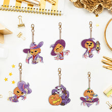 Load image into Gallery viewer, 6PCS Full Drill Keyring Special Shape Double Sided (Jack Pumpkin)
