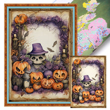 Load image into Gallery viewer, Pumpkin Skull (40*60CM) 11CT 3 Stamped Cross Stitch
