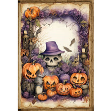 Load image into Gallery viewer, Pumpkin Skull (40*60CM) 11CT 3 Stamped Cross Stitch
