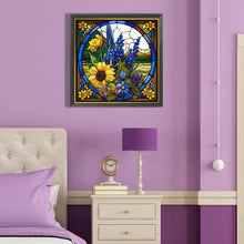 Load image into Gallery viewer, Sunflower Glass Painting 40*40CM(Canvas) Full Round Drill Diamond Painting
