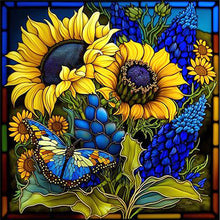 Load image into Gallery viewer, Stained Glass (40*40CM) 11CT 3 Stamped Cross Stitch
