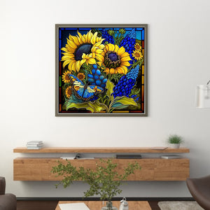 Stained Glass (40*40CM) 11CT 3 Stamped Cross Stitch
