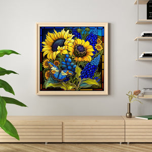 Stained Glass (40*40CM) 11CT 3 Stamped Cross Stitch
