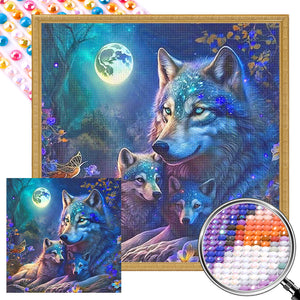 Wolf 40*40CM(Picture) Full Round Drill Diamond Painting