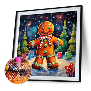 Gingerbread Man 40*40CM(Picture) Full Round Drill Diamond Painting