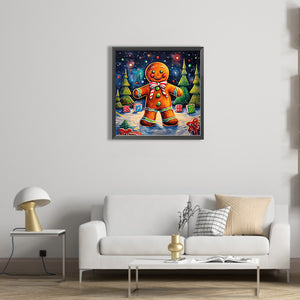 Gingerbread Man 40*40CM(Picture) Full Round Drill Diamond Painting