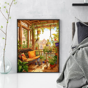 Greenhouse (40*50CM) 14CT 2 Stamped Cross Stitch