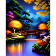 Load image into Gallery viewer, Night Bridge 40*50CM(Picture) Full Round Drill Diamond Painting
