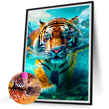 Load image into Gallery viewer, Swimming Tiger 40*50CM(Picture) Full Round Drill Diamond Painting
