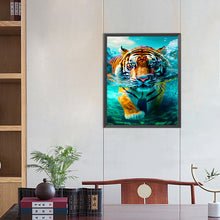 Load image into Gallery viewer, Swimming Tiger 40*50CM(Picture) Full Round Drill Diamond Painting
