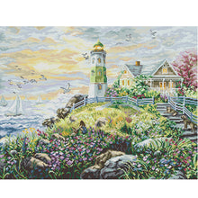 Load image into Gallery viewer, Joy Sunday Lighthouse V (57*46CM) 14CT 2 Stamped Cross Stitch
