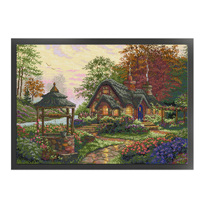 Joy Sunday Wishing Hut (57*42CM) 14CT 2 Stamped Cross Stitch