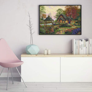 Joy Sunday Wishing Hut (57*42CM) 14CT 2 Stamped Cross Stitch