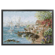 Load image into Gallery viewer, Joy Sunday Mariners Harbor 7 (75*52CM) 14CT 2 Stamped Cross Stitch
