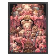 Load image into Gallery viewer, Cute Bear (50*65CM) 16CT 2 Stamped Cross Stitch
