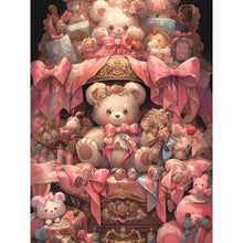 Load image into Gallery viewer, Cute Bear (50*65CM) 16CT 2 Stamped Cross Stitch
