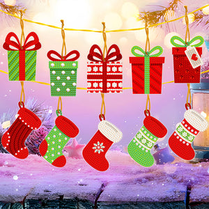 10PCS DIY Diamond Art Ornaments Special Shape (Xmas Stocking Gifts)