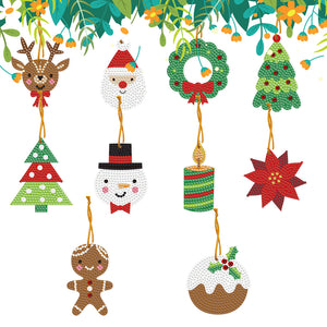 10PCS DIY Diamond Art Ornaments Special Shape (Xmas Element)