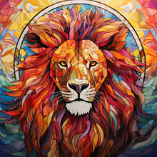 Load image into Gallery viewer, Lion Glass Painting 40*40CM(Canvas) Full Round Drill Diamond Painting
