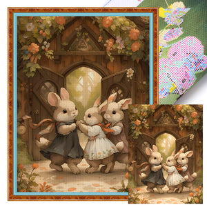 Autumn Bunny (50*65CM) 16CT 2 Stamped Cross Stitch