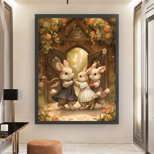 Autumn Bunny (50*65CM) 16CT 2 Stamped Cross Stitch