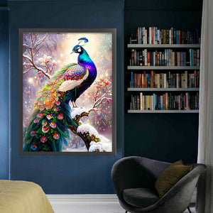 Peacock (50*65CM) 16CT 2 Stamped Cross Stitch