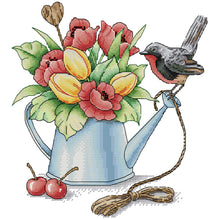 Load image into Gallery viewer, Joy Sunday Spring Bouquet (29*31CM) 14CT 2 Stamped Cross Stitch

