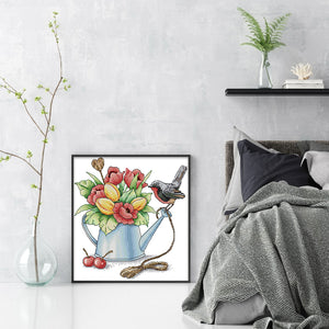Joy Sunday Spring Bouquet (29*31CM) 14CT 2 Stamped Cross Stitch
