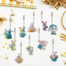 Load image into Gallery viewer, 10PCS Diamond Painting Art Ornaments Double Sided (Cute Bunny)
