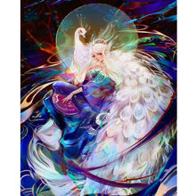 Load image into Gallery viewer, White Peacock And Girl 40*50CM(Canvas) Full Round Drill Diamond Painting
