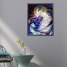 Load image into Gallery viewer, White Peacock And Girl 40*50CM(Canvas) Full Round Drill Diamond Painting
